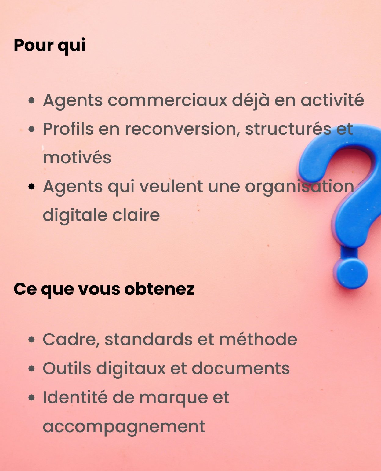 Pour qui - Le Club des Agents